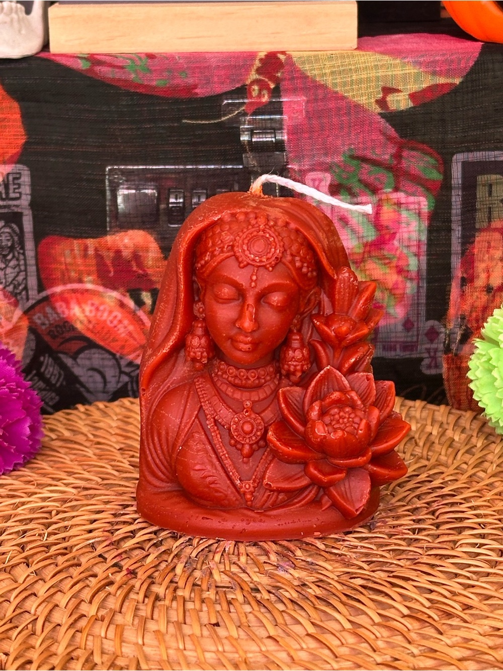Handmade Terracotta Lotus Woman Candle